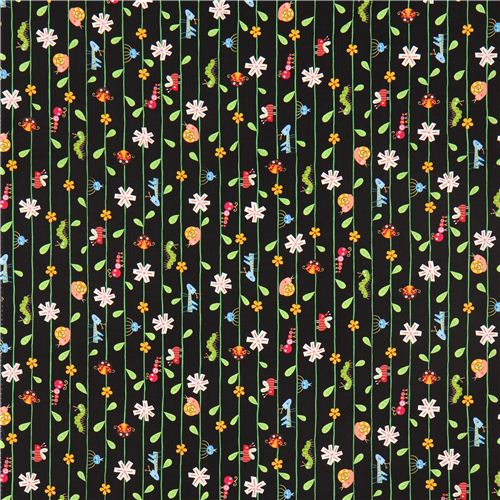 black insect asnimal fabric by Timeless Treasures USA 2