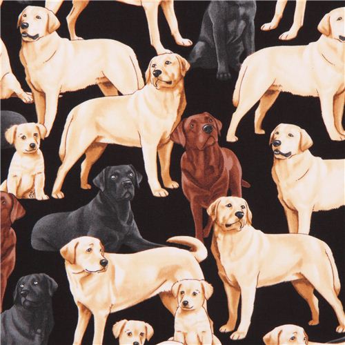 black labrador retriever dog fabric by Timeless Treasures Fabric by
