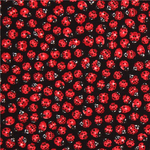 schwarzer Marienk�fer Stoff von Timeless Treasures USA 2