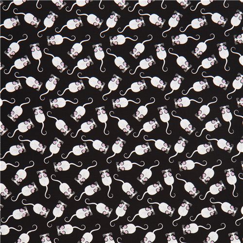 schwarzer Maus Stoff von Timeless Treasures USA 2