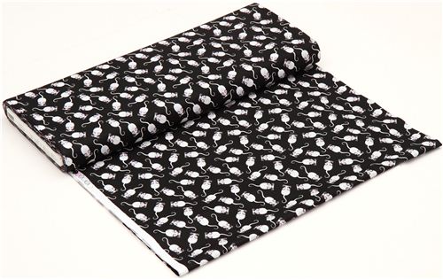 schwarzer Maus Stoff von Timeless Treasures USA 3