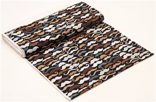 black moustache fabric by Timeless Treasures from the USA 3