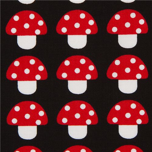 black mushroom fabric par Robert Kaufman USA 1