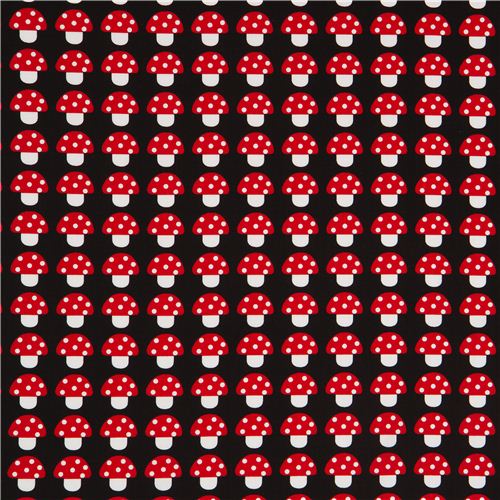 black mushroom fabric par Robert Kaufman USA 2