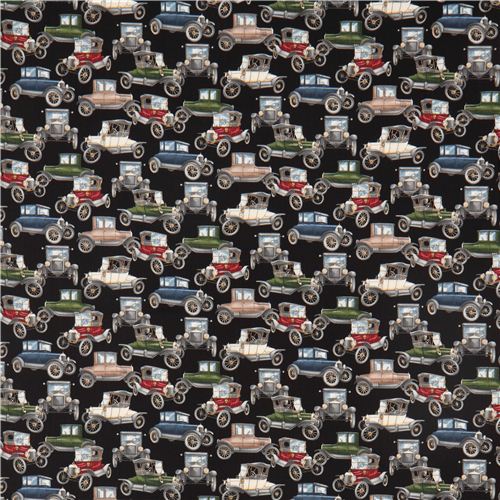 black old cars fabric by Timeless Treasures USA 2