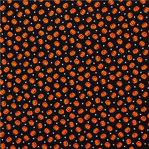 black orange pumpkin fabric Timeless Treasures Halloween 4