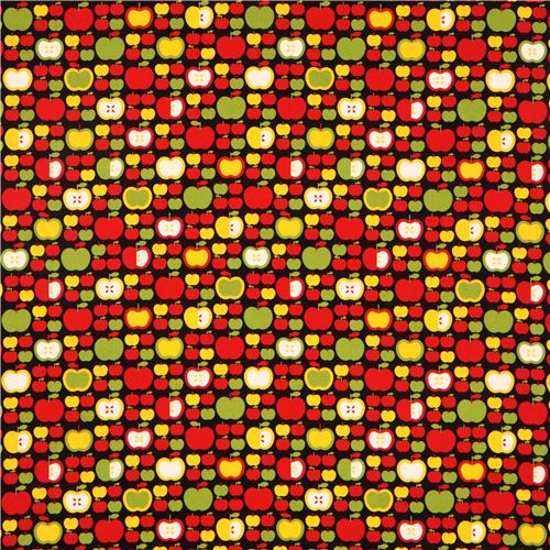 black oxford apple fabric red-green Cosmo Japan fruit 2
