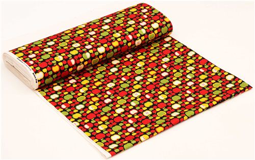 black oxford apple fabric red-green Cosmo Japan fruit 3