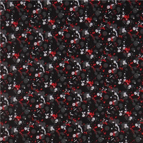 black paint splatter knit fabric by Stof Fabrics - modeS4u