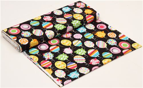 black party balloon fabric by Timeless Treasures 3