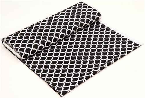 black pattern coton sateen fabric Michael Miller 3
