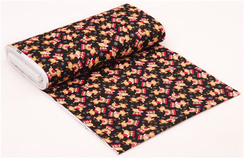 black reindeer Christmas flannel fabric by Timeless Treasures USA  4