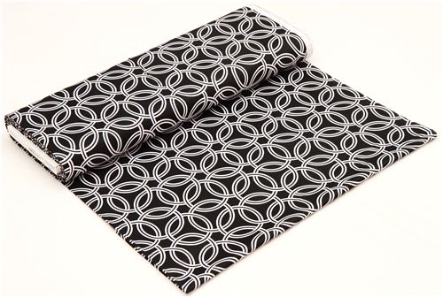 black ring pattern cotton sateen fabric Michael Miller 3