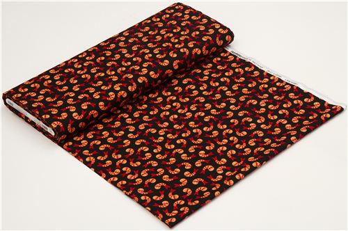 black shrimps animal fabric de Robert Kaufman USA 3
