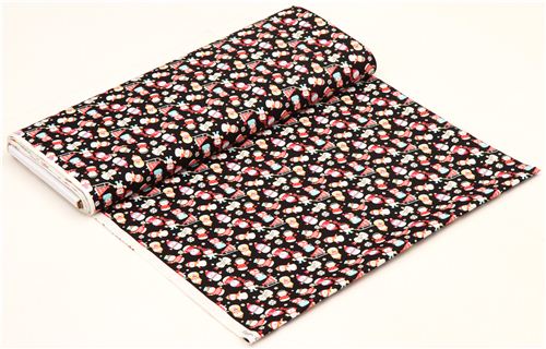 black snowman Christmas fabric by Trans-Pacific Textiles 3