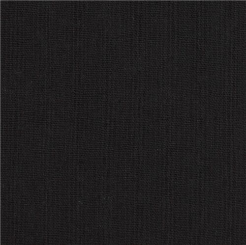 black solid Canvas fabric Kokka Japan - modeS4u
