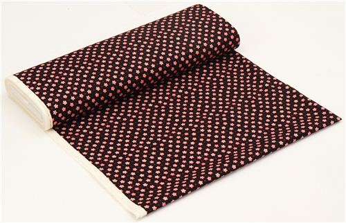 black structured cherry blossom flower fabric Cosmo 3