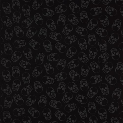 black tossed skulls skull fabric by Timeless Treasures Fabric by ...