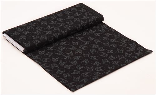black tossed skulls skull fabric by Timeless Treasures 4