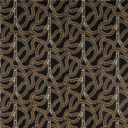 black train tracks fabric by Timeless Treasures 2