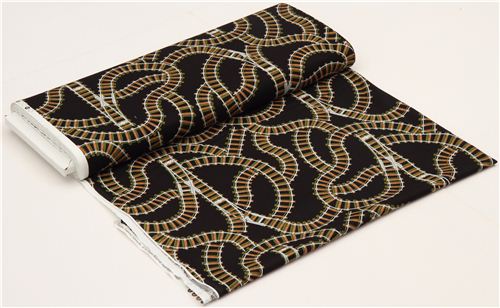 black train tracks fabric by Timeless Treasures 3