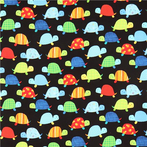 black turtle animal fabric Timeless Treasures USA 2