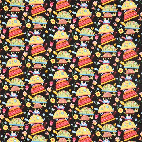 black turtle animal fabric by Timeless Treasures USA 2