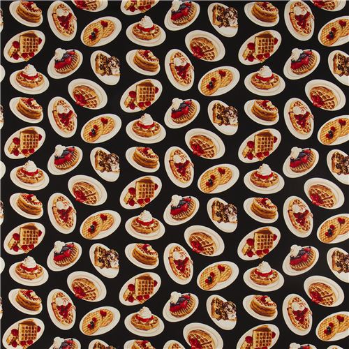 schwarzer Waffel Stoff von Timeless Treasures USA 2