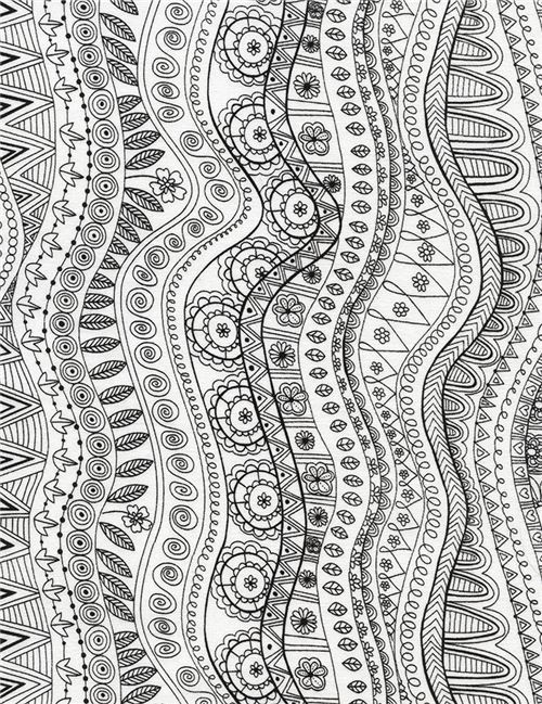 black white fabric with paint in flower shape wavy stripes by Timeless Treasures 3