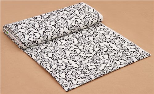 black white glow in the dark skull fabric glow skulls 3