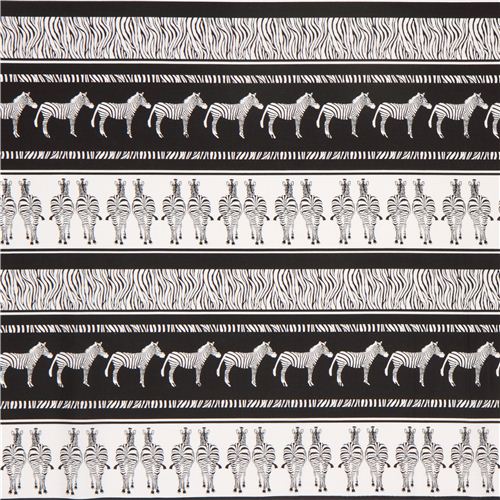 schwarz-weier Zebra Stoff von Timeless Treasures USA 2