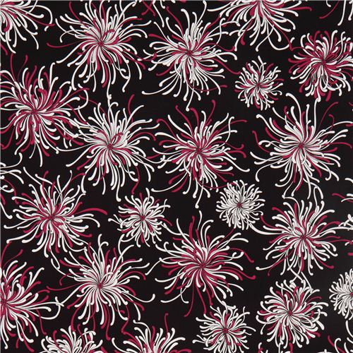 black wild petals fabric par Robert Kaufman USA 2
