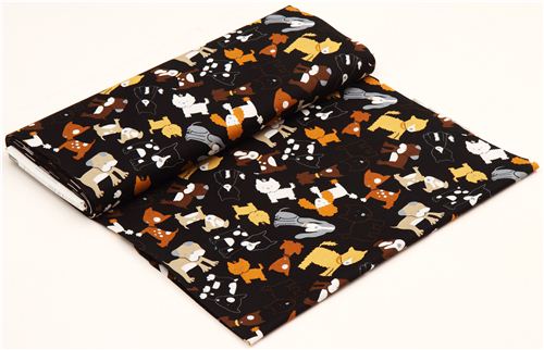 blackTimeless Treasures fabric dog races 3