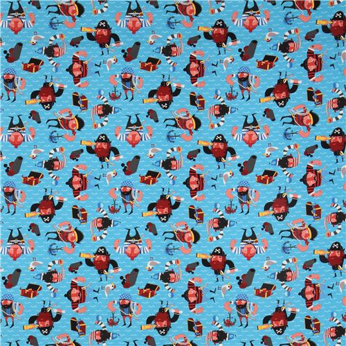blue Alexander Henry pirate fabric Captain Redbeard 2