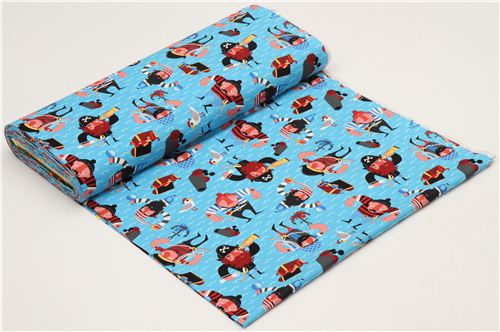 blue Alexander Henry pirate fabric Captain Redbeard 3