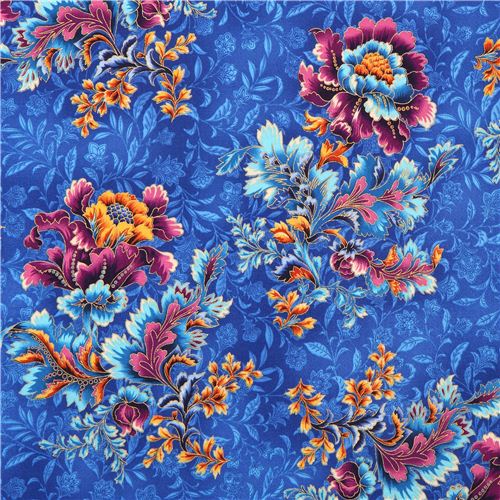 blue Asia lower fabric Robert Kaufman La Scala 6 1