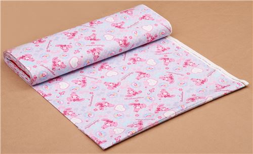 blue Bonbonribbon bunny dots bows Sanrio oxford fabric from Japan 4