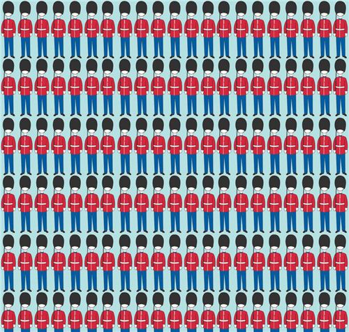 blue British soldiers fabric Riley Blake British Invasion 1
