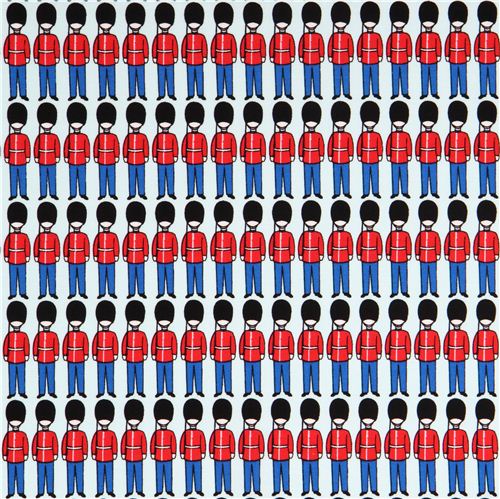 blue British soldiers fabric Riley Blake British Invasion 3