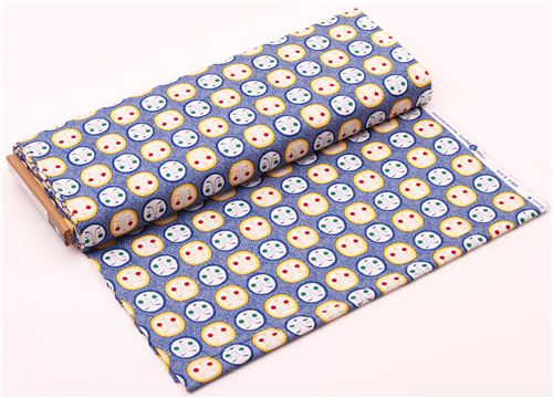 blue Cloud 9 moon sun organic fabric In the Forest 3