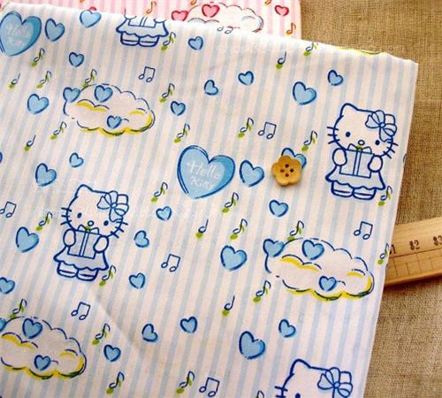 blauer Hello Kitty Stoff Geburtstagsgeschenk Herz 0,5m 1