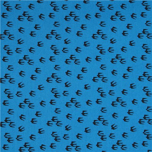 blue Oxford fabric small black bird animal from Japan 2