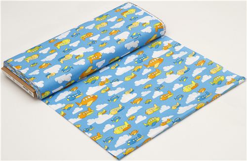 blue Riley Blake airplane fabric for boys 3