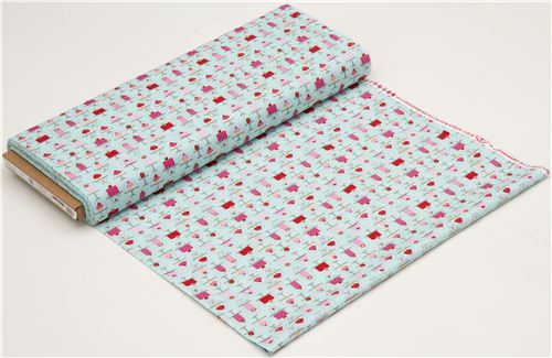 blue Riley Blake cake fabric from the USA strawberry 3