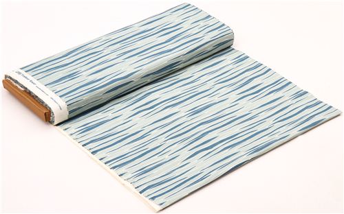 blue River View water pattern poplin organic fabric birch USA 3