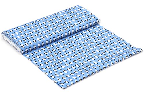 blue Robert Kaufman black white panda fabric Sevenberry Mini Prints 4