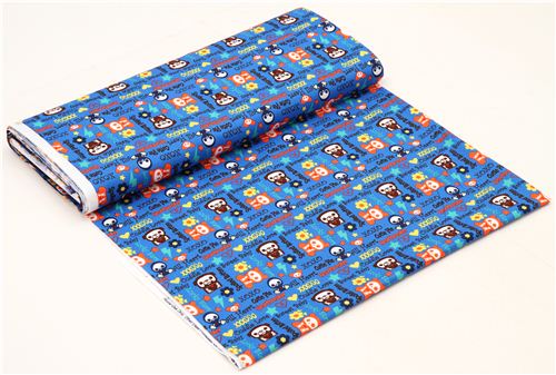 blue Skelanimals animal skeleton fabric sweet words USA 3