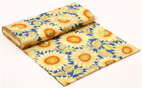 blue Viola Alexander Henry flower fabric Rita Floral 3