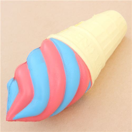 Squishy de comida helado jumbo azul y rosa grande 3