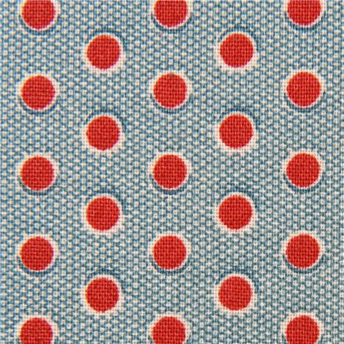 blue-brown with red dot fabric Andover USA Key West by Andover Fabrics ...